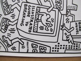 1985 KEITH HARING,  YORK IS BOOK COUNTRY,  RARE HARING DESIGN POSTER 6