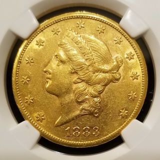 1883 Cc Type 3,  Liberty Head,  Rare Gold Double Eagle,  Ngc Au - 53