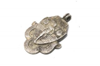 Unique Antique C1931 Solid Silver Football Medal Fob Watch Pendant 26482