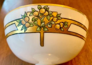 Antique Art Nouveau Porcelain Pedestal Bowl Vienna,  Austria 4 5/8”w 3 1/4”h
