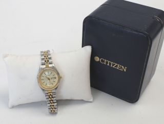 Ladies Citizen Cq Quartz Stainless Steel Day/date Wristwatch Spares/repair - R17