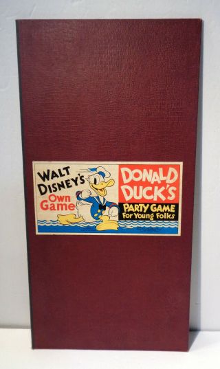 1938 Parker Brothers Walt Disney ' s Own Donald Duck ' s Party Game RARE 3