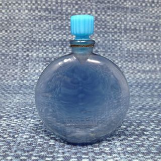Vintage R Lalique Worth Perfume Bottle Je Reviens 1 Oz Blue 3 " Euc