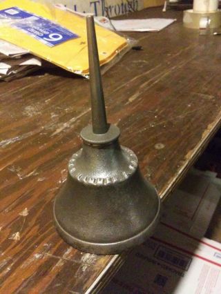 Antique Cast Iron Hammer Co 1884 Thumb Oil Can Squirter 2