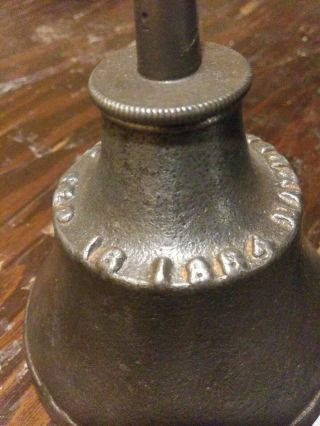 Antique Cast Iron Hammer Co 1884 Thumb Oil Can Squirter 3