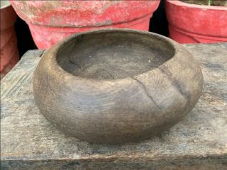 Antique Old Wooden Hand Crafted Bowl Rare