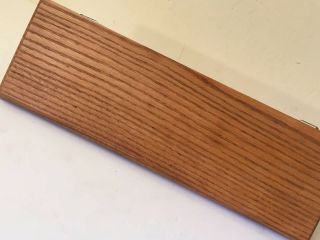Vintage 1 Tier Solid Oak Wall Display Knick Knack Shelf 16x5” 3