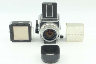 Rare T 【N w/Hood】Hasselblad 500 CM,  C Planar 80mm f2.  8,  A12 II JAPAN 2