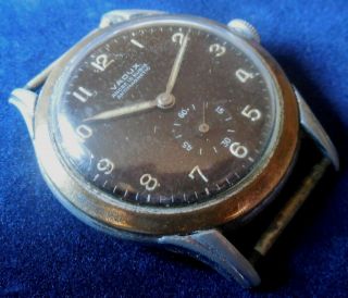 Vintage 1940s Oversized ELOGA VADUX 15 J.  Swiss Military Running Wristwatch 2