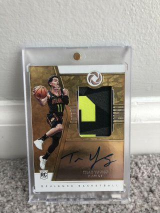 2018 - 19 Trae Young Opulence Rookie Patch Auto /79 Rpa Rare Invest Hawks Star