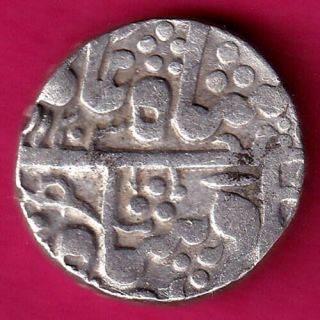 Jodhpur State - Feudatory Kuchaman - One Rupee - Rare Silver Coin Aa6