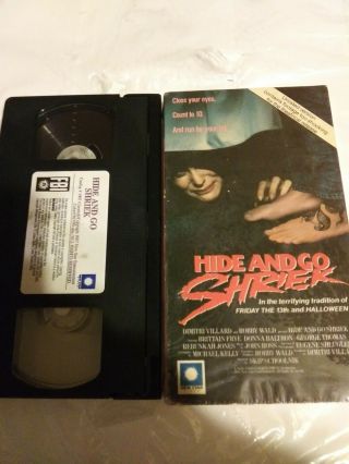 Hide And Go Shriek Vhs Unrated Version Horror Rare