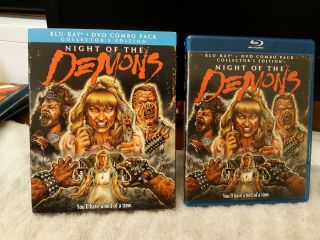 Night Of The Demons Blu - Ray/dvd,  2014 Scream Factory With Rare Oop Slipcover