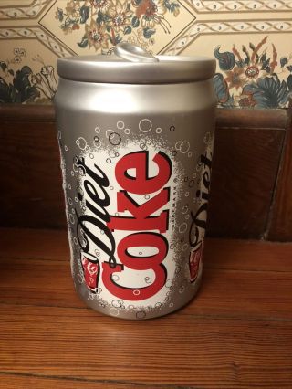 Vintage Very Rare Diet Coke Ceramic Cookie Jar 10 " By Gibson Very Unique