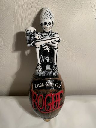 Rogue Dead Guy Ale Beer Tap Handle Rare Figural Skeleton Beer Tap Handle 10 Inch