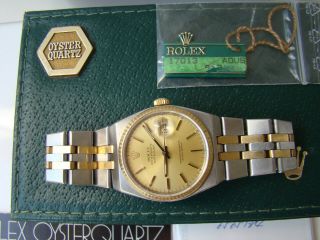 Rare Vintage Rolex Oyster Quartz 17013 Box / Paper Full Set 1980