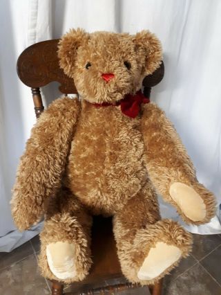 Rare Huge Vermont Teddy Bear Co.  Fully Jointed 36 " Tall Plush Stuffed Toy