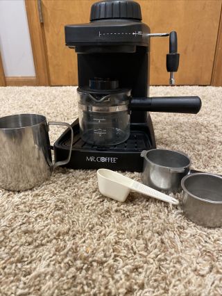 Rare Mr.  Coffee 4 - Cup Steam Espresso System With Milk Frother Ecm91