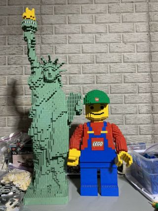 Lego Statue Of Liberty 3450 & Minifigure 3723 Sculptures 100 Complete Very Rare