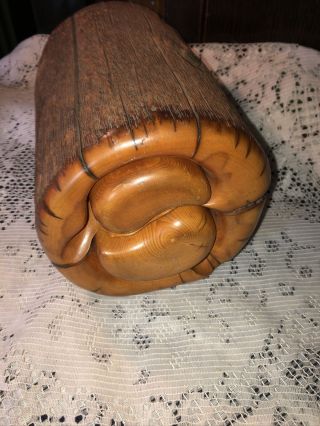 Vintage Hand Carved Wood Jewelry/trinket Box Paul Brimhall Signed 2