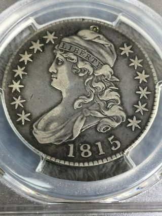 1815/2 Capped Bust Silver Half Dollar Pcgs Vf Detail Rare O - 101a