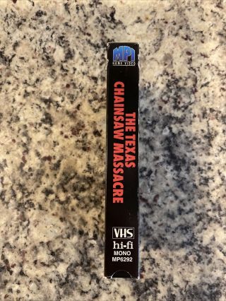 The Texas Chainsaw Massacre VHS 1993 REL.  RARE MPI HOME VIDEO UNCUT CULT HORROR 2
