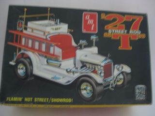 Vintage Amt 1927 Ford T Firetruck.  Kit Is Opened And As And