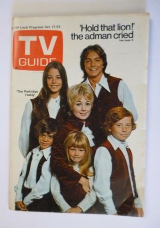 Kansas Oct 17 1970 Tv Guide Partridge Family D Cassidy Susan Dey Shirley Jones