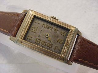 Vintage Gold Fd Large Antique Pre 1920 Art Deco Waltham Mens Watch