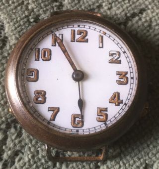 Antique Mens Ww1 Trench Wrist Watch For Spares
