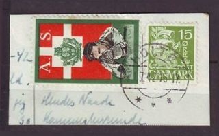 U9946/ Denmark Danish Support - Germany Owl Poster Stamp Label F/holte 1942 (rare)