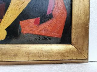 Antique Old Painting Oil on canvas Signed Albert gleizes Rare stamp back 6