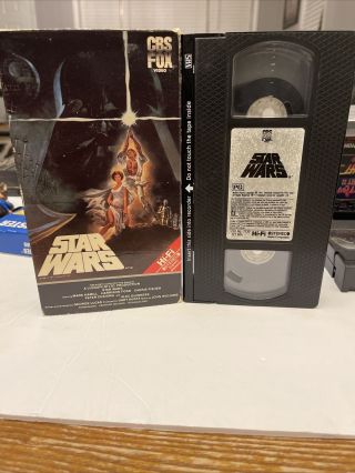 Star Wars A Hope Vhs Cbs Fox Red Label 1984 Rare Sci - Fi