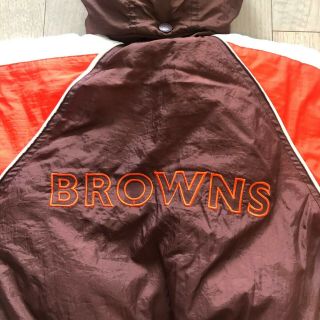 Vintage Cleveland Browns Puffer Jacket Youth/Kids M (5 - 6) Stuff NFL 90s 3