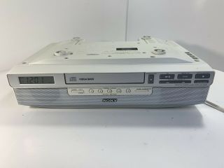 Sony Under Cabinet Counter Kitchen Clock Radio Icf - Cd523 Am Fm Cd Player/