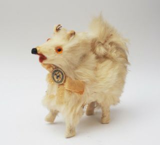Vintage Fur Dog Samoyed American Eskimo Spitz Jumeau Bleuette Friend Doll Dog