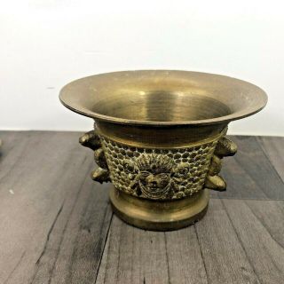 Authentic Antique Asian Bronze Bell Metal Mortar (missing Pestle)