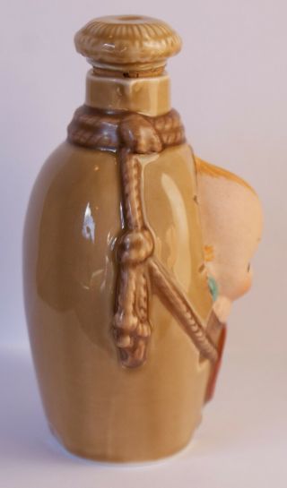 RARE Rose O ' Neill Kewpie Schafer & Vater German Porcelain Stoppered Flask Bottle 2