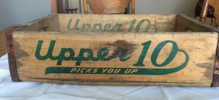 Upper Ten Vintage Rare Wooden Soda Bottle Crate/box Nehi Bottling,  Rockford,  Il