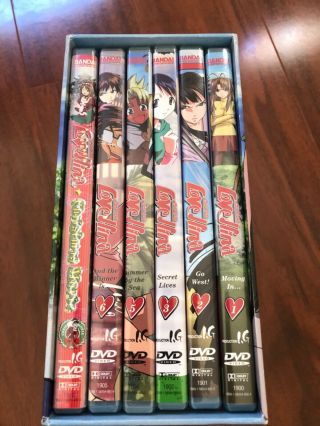 Love Hina Vol.  1,  2,  3,  5,  6 Dvds With Christmas Movie - Box Rare
