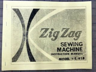 Vintage Rare " Electro Hygiene " Zig - Zag Sewing Machine - Manuel