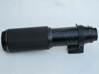 Rare Minolta Md 100 - 500mm F:8 Apo Tele Zoom Lens With Caps,  Lqqk