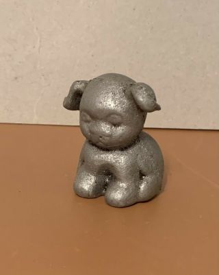Antique/vintage Hubley Hines Cast Iron Miniature Puppy Dog Figurine Paper Weight