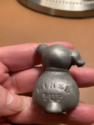 Antique/Vintage Hubley Hines Cast Iron Miniature Puppy Dog Figurine Paper Weight 3