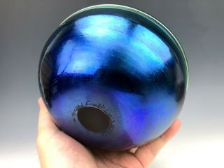 Louis Comfort Tiffany Studios Rare Mazarin Blue Favrile Glass Bowl 2385M 1918 5