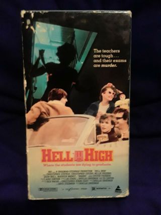 Hell High Vhs - 1986,  Horror,  Rare,  Oop,  &,  Ex - Rental