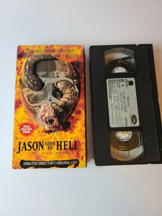 Jason Goes To Hell: The Final Friday - Vhs Unrated Rare Htf Oop Horror Slasher