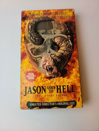 Jason Goes to Hell: The Final Friday - VHS Unrated RARE HTF OOP HORROR SLASHER 2
