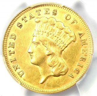 1878 Three Dollar Indian Gold Coin $3 - Certified Pcgs Au Details - Rare Coin