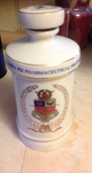 Rare Pharmacist Apothecary Jar Canister With Lid